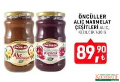 ÖNCÜLLER ALIÇ MARMELAT ÇEŞİTLERİ 430 G fiyat ve kampanya bilgisi
